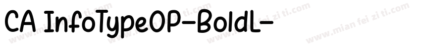 CA InfoTypeOP-BoldL字体转换